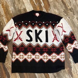 Show Me Your MuMu Black and White Ski Sweater